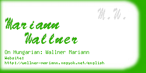 mariann wallner business card